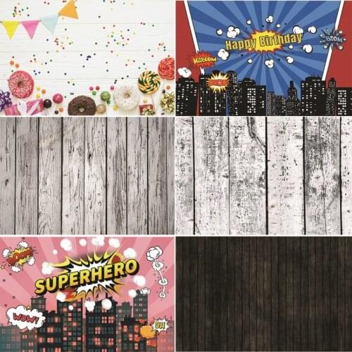ZHISUXI Vinyl Custom Photography Backdrops Prop Graffiti+Wooden Planks Photography Background NY6FD-2