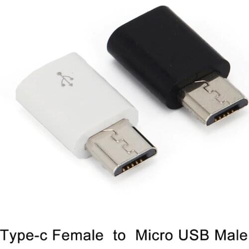 1pc 2.3cm Type C Female Connector To Micro USB Male Adapter Charging Converter Data Synchronization Adapter