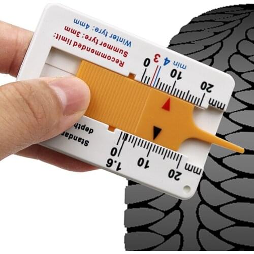 1 Pcs New Tyre Tread Depth Measure Tool 0-20mm Indicator Gauge Auto Car Motorcycle Trailer Van Wheel Depthometer