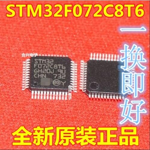 1Pcs/lote original and authentic STM32F072C8T6 LQFP-48 ARM Cortex-m032-bit microcontroller-MCU