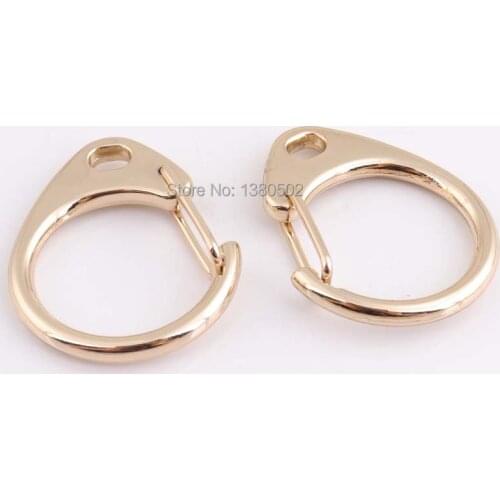 10pcs 32*20mm Light Gold Color Spring clasp Buckle snap hook Lobster Clasps For keyring