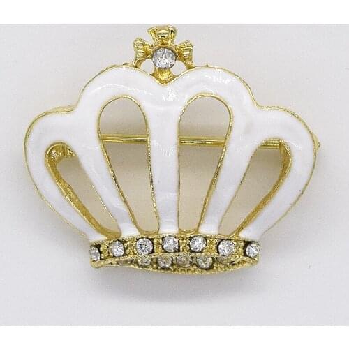 12pcs/lot Wholesale Fashion Brooch Rhinestone Enamel Small Crown Pin brooches Jewelry Gift C102536