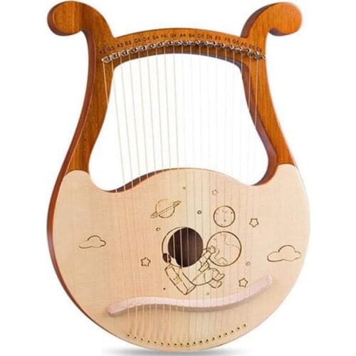 19 Strings Lyre Harp Portable Harp With Spare String,Tuning Lever,Harp Musical Instrument For Beginner Music Lovers,Etc
