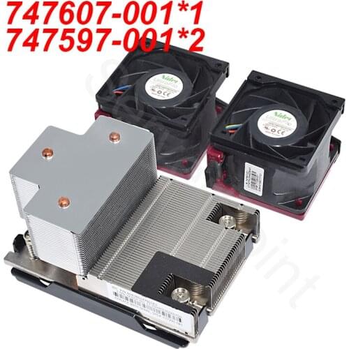 2 Cooling Fan 747597-001*2 Refurbished Pulled Condition & Heatsink 747607-001*1 Brand NEW For HP DL380 DL380p G9 Xeon CPU Kit