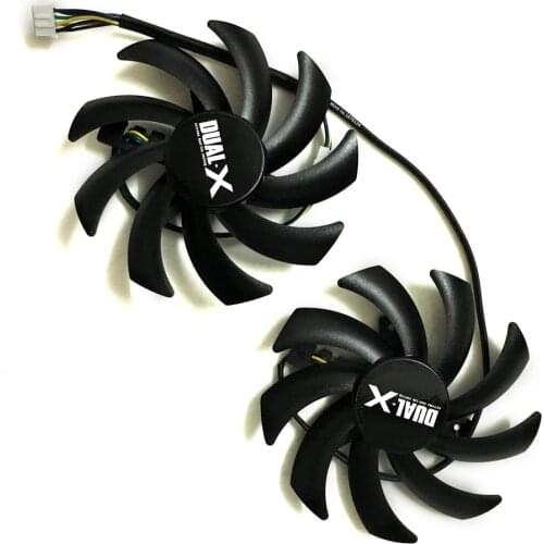 2pcs/set 86mm HD6970 HD7870 HD7950 HD6850 HD7970 GPU VGA Cooler Fan For Sapphire HD6970/7870/7950/6850/7970 As Replacement