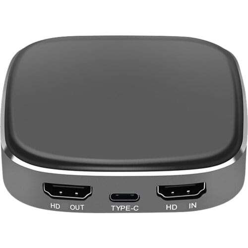 4K 60HZ USB3.1 Type C Video Capture Recorder Grabber Live Streaming Broadcast HDMI-compatible For PS4, Switch,DSLR,Camcorder