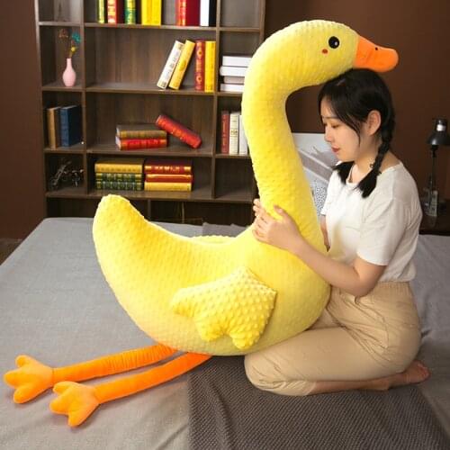 50-90cm Cute Cartoon Elegant Goose Plush Toys Stuffed Soft Large Lovely Animals Pillow Dolls For Kids Girls Birthday Gifts