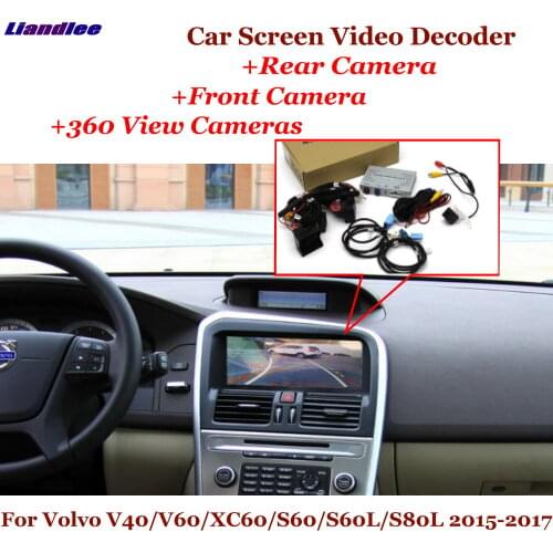 Car Reverse Image Decoder DVR Front Rear View 360 HD Camera For Volvo V40/V60/XC60/S60/S60L/S80L 2015-2017 Screen Video Upgrade