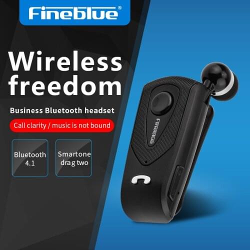 Fineblue Business Bluetooth Headset F-930 Has Intelligent Noise Reduction, HD Call, Volume Control, Microphone and Hands-Free