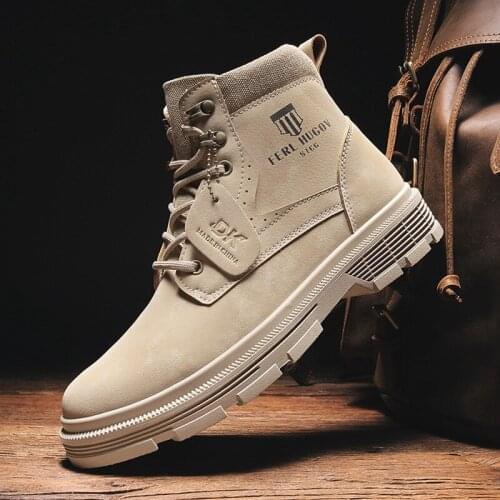 Martin Boots Men Help Chelsea Men Boots England Boots Leather Shoes Thick-soled Tooling Boots