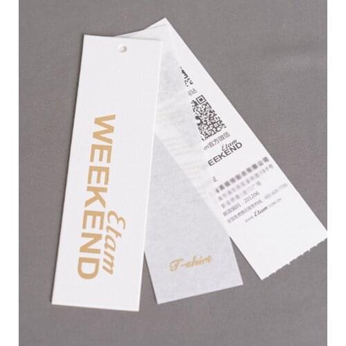 Customized tag paper tag clothes swing hangtag garment printed paper tag