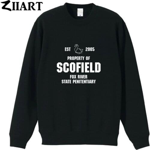 Paper Crane EST 2005 Prison Break property of scofield fox river state penitentiary boys man autumn winter fleece Sweatshirt