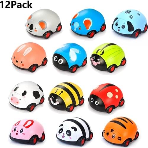 Toddler Toys for Girls Boys, Pull Back Cars Gifts Friction Powered Vehicle Playset Toddler Toys,Push and Go Back Baby Car Toys