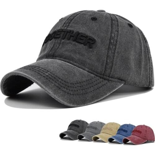 [DIFF COOL]All-match three-dimensional letter washing embroidery mens baseball cap outdoor leisure female sun hat youth dad hat