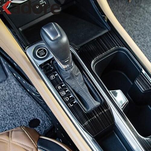 For Nissan Sentra Bluebird Sylphy Almera 2020 2021 Stainless Steel Car Interior Gear Shift Panel Cover Trim Accessories LHD