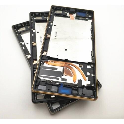 For Sony Xperia Z5 Premium Z5 Plus Z5p E6853 E6883 E6833 Middle Frame Front Faceplate Bezel Housing+Battery Back Cover With NFC