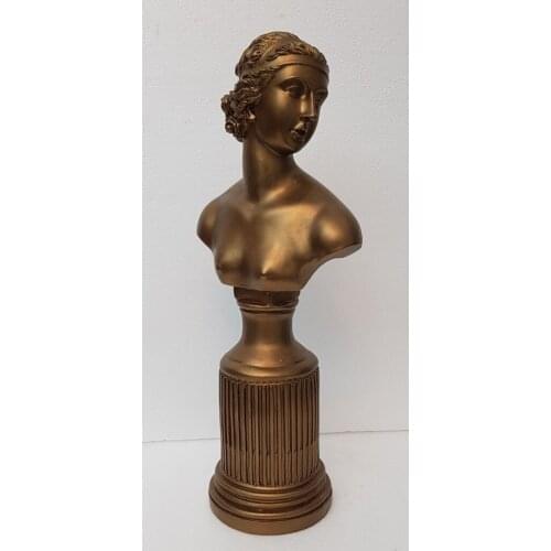 EU HOME DECORATION AROSE LETAFET WOMEN BÜST POST HOME OFFICE ORGANİZASYON DECOR DARK GOLDRENK