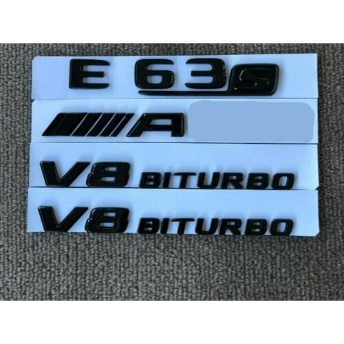 Gloss Black E63s for V8 BITURBO Sticker Decal Emblem for W213 E63s