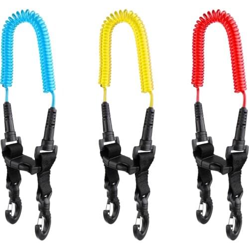 Spiral Cable With Double Snap Hook Diving Camera, Diving Lamp Safety Line