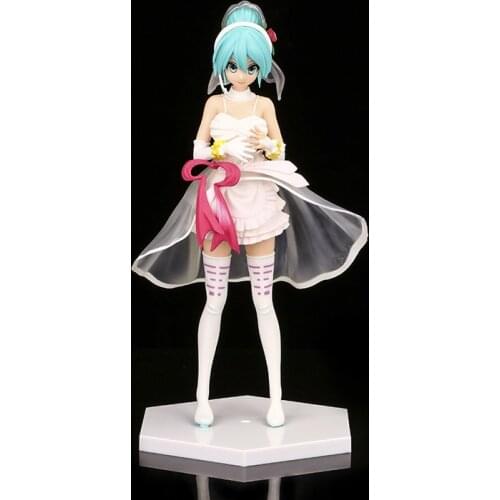 Kawaii Hatsune Miku Ver Figure Pvc Model Handmade Prize Dolls Colletible Ornaments Action Figures Toys Holiday Gift For Girls
