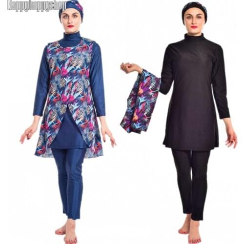 Swimwear Full Cover Burkinis For Muslim Islamic Women Ethnic Modesty Swimsuit Beach Sets Bathing Wear Plus Size Swimming Costume