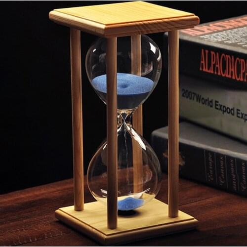 Multi Purpose Hourglass Sandglass Timer Various Frame and Sand Color 30/60 Minute for Decoration CLH@8