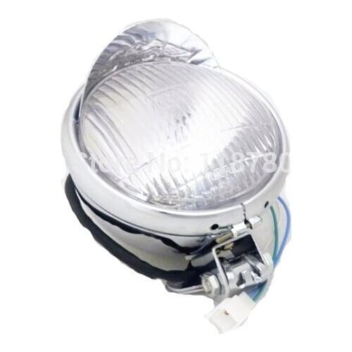 Motorcycle Chrome Steel Headlight Fit Dyna Sportster 1200 883 Cruiser Chopper Bobber Scooter Offroad