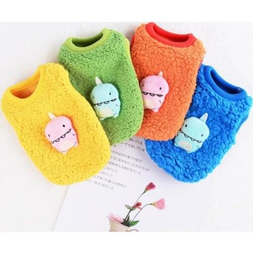 Newborn Soft Pet Costume Small Cat Dog Vest Winter Fleece Puppy kitten Clothes Soft Pet Milk Dog Shirt Jacket for Monkey Rabbit