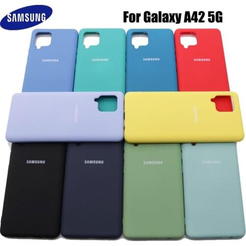 Original Samsung Galaxy A42 5G Liquid Silicone Case Silky Soft-Touch Shell Cover For Galaxy A42 5G Mobile phone case