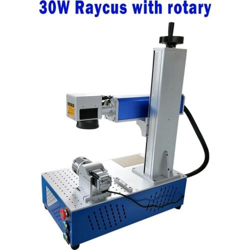 Portable mini laser marker 20W 30W 50W fiber laser marking machine laser engraving machine with rotary