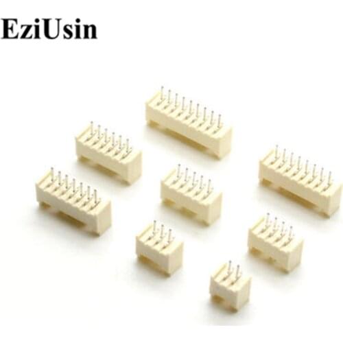 EziUsin 1.25 Pitch 1.25MM Connector Straight Feet Needle Seat Socket 2P 3P 4P 5P 6P 8P 9P 10P 11P 12P Pin Header A