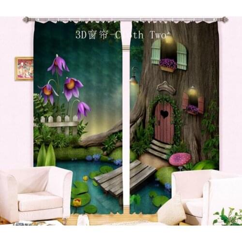 Cartoon Curtains Luxury Blackout 3D Window Curtain For Living Room Bedroom Customized size Drapes Cortinas Rideaux Cushion cover