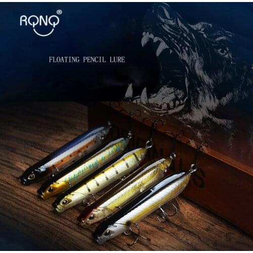 RQNQ 8CM 11.5G Long Casting Topwater Popper Walking Lure ZigZag Action Floating Bait 3D eye simulation Fishing Lure