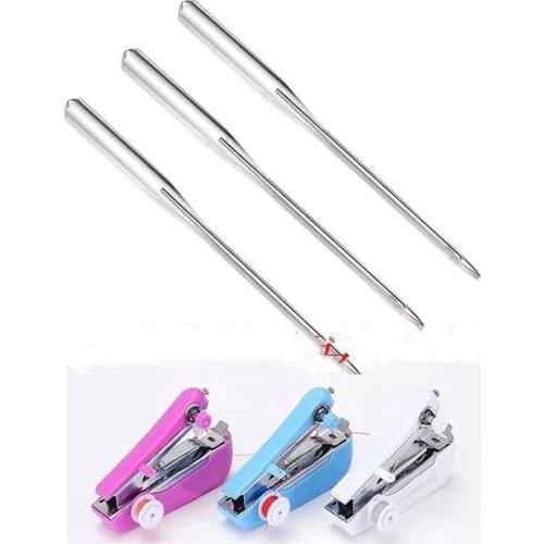 5Pcs/lot Stainless Steel Mini Manual Sewing Machine Needle Hand-held Electric Sewing Machine Pin Home decoration gadgets