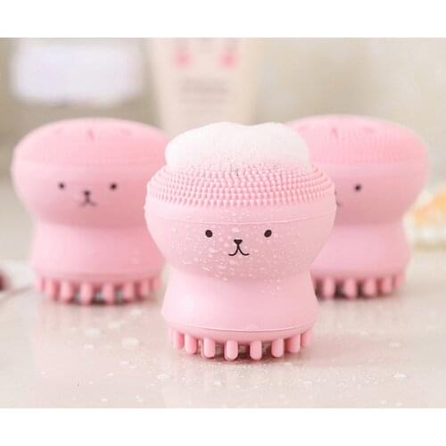 Silicone small octopus Facial Cleaning brush beauty washing brush Deep Pores Exfoliator cleansing instrument face skin care tool