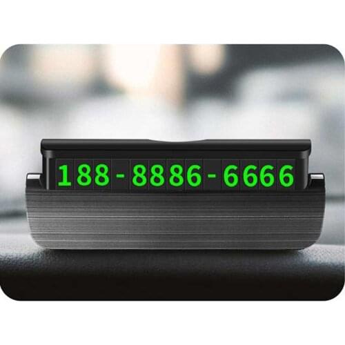 Luminous Temporary Parking Card Phone Number Plate Telephone Number In Car Stop Plate Sticker Auto Accessories