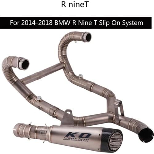 Full Exhaust System for BMW R nineT 2014-2018 Motorcycle Exhaust Pipe Header Pipe Slip On 60 mm Escape No DB Killer Titanium