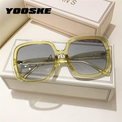 YOOSKE Gradient Square Sunglasses Women Luxury Brand Designer Vintage Oversized Sun Glasses Ladies Outdoors Shades Goggles