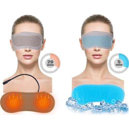 2 in 1 Cold Gel Eye Mask Hot & Cooling Eye Compress Sleep Mask Aroma Therapy Relieve Dry Eyes Pain Lavender Sleep Aid Homemade