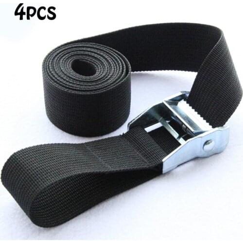 4M Buckle Tie-Down Belt Cargo Straps For Car Motorcycle Bike With Metal Buckle Tow Rope Strong Ratchet Belt For Luggage Bag