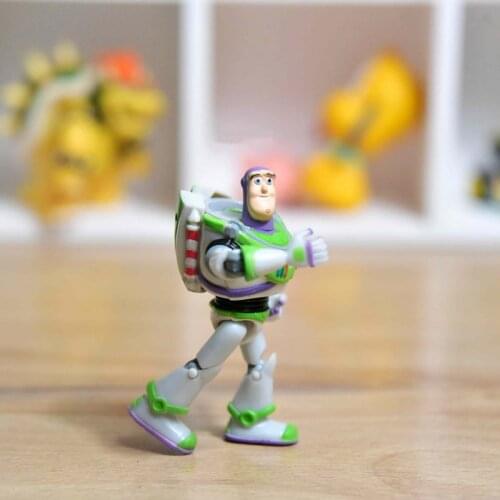 6PCS/lot 7.5CM Disney joint movable BAZZ Lightyear Toy story cartoon doll hand made model ornament toys