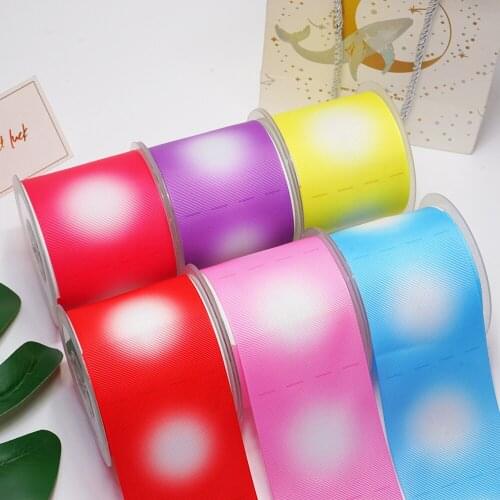 DIY Cartoon Dot Printed Grosgrain Ribbon For Craft Supplies Sewing Accessories 5 Yards. 53168