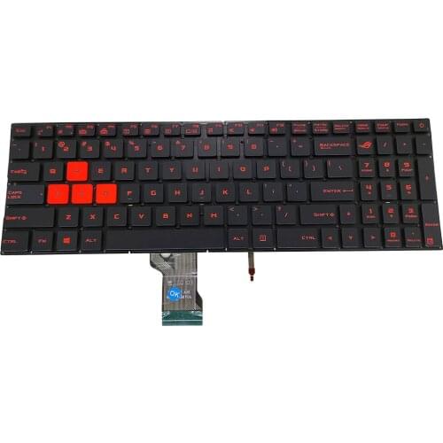 English backlit keyboard for ASUS ROG Strix GL502V GL502VM GL502 VT GL502VY Gaming keyboards Orange keys keycap New 0KN0 TD1US13