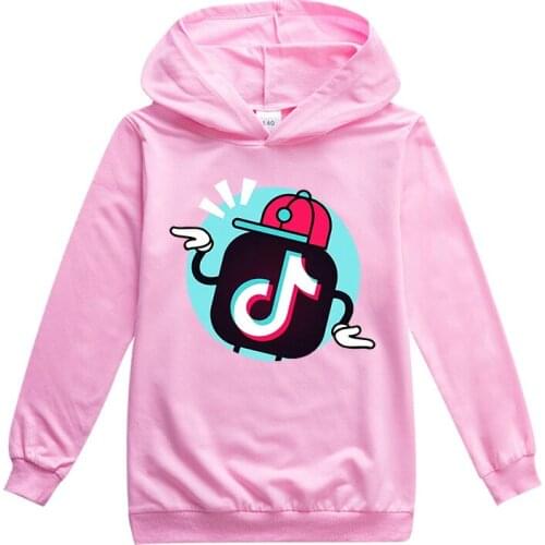 Tik Tok Spring Autumn Boys Girls Printed Hoodies Girls Streetwear Children Kids Clothes Baby Funny t-shirts Tops