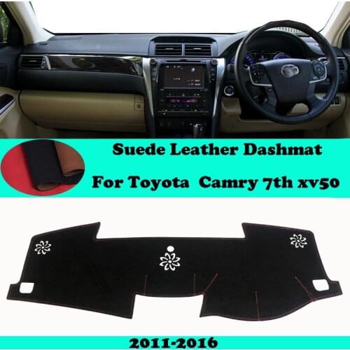 For Toyota Camry 50 XV50 2011~2016 Suede Leather Dashmat Dashboard Cover Pad Dash Mat Carpet Car-Styling Accessories LHD RHD