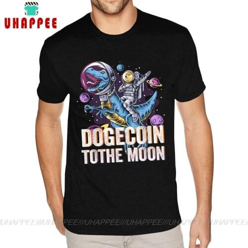 Dogecoin Cryptocurrency Printing T Shirt Big Size Men Formal Graphic T-shirts