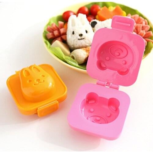 Boiled Egg Mold Cute Cartoon 3D Egg Ring Mould Bento Maker Cutter Decorating Egg Tool
