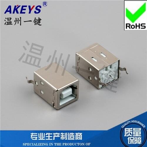 10pcs B female 180 degree printer socket D type D port Square port USB socket female Vertical BF180 degree interface