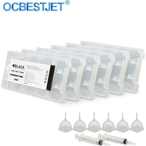 6Colors/Set T499-T504 T511-T516 T5491-T5496 Empty Refillable Ink Cartridge For Epson Stylus Pro 10000 10600 Printer 850ML/PC