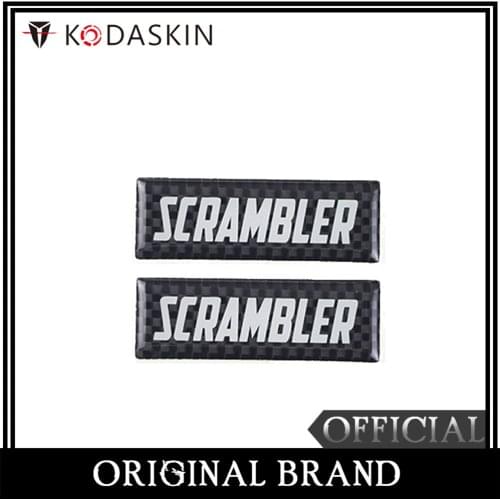 KODASKIN Motorcycle 3D Carbon Timing Belt Cover Front and Rear Round Decal for Ducati Scrambler